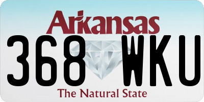 AR license plate 368WKU
