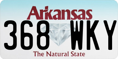 AR license plate 368WKY