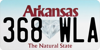 AR license plate 368WLA