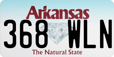 AR license plate 368WLN
