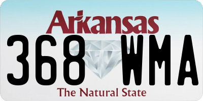 AR license plate 368WMA