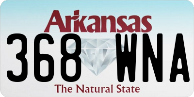 AR license plate 368WNA