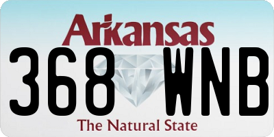 AR license plate 368WNB