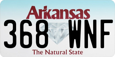 AR license plate 368WNF