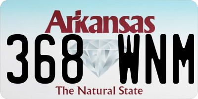 AR license plate 368WNM