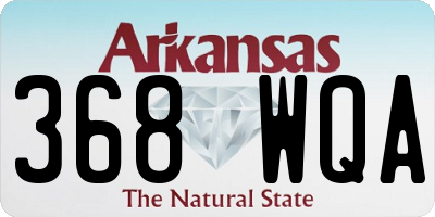 AR license plate 368WQA