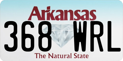 AR license plate 368WRL