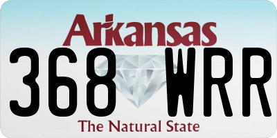 AR license plate 368WRR