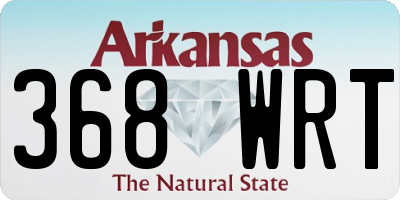 AR license plate 368WRT