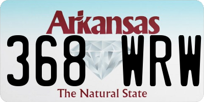 AR license plate 368WRW