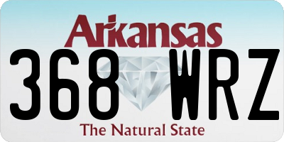 AR license plate 368WRZ