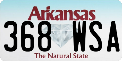 AR license plate 368WSA