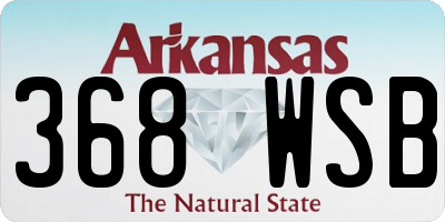 AR license plate 368WSB