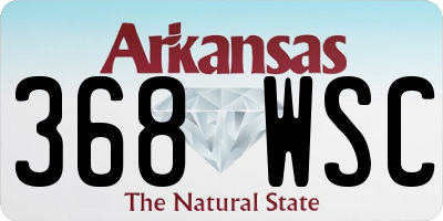 AR license plate 368WSC