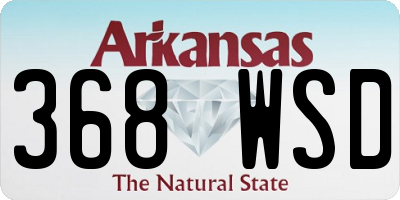 AR license plate 368WSD