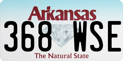 AR license plate 368WSE
