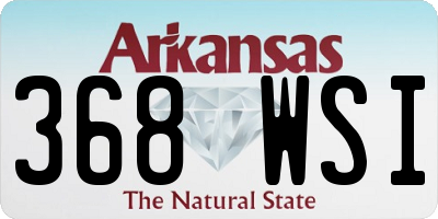 AR license plate 368WSI