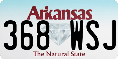 AR license plate 368WSJ