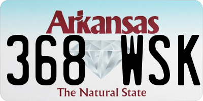 AR license plate 368WSK