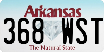AR license plate 368WST