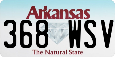 AR license plate 368WSV