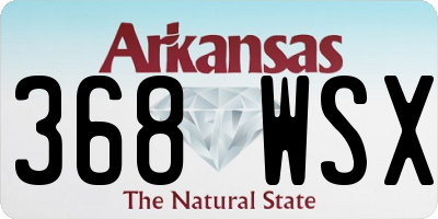 AR license plate 368WSX