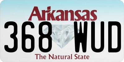AR license plate 368WUD