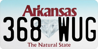 AR license plate 368WUG