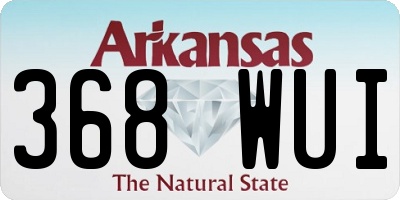 AR license plate 368WUI
