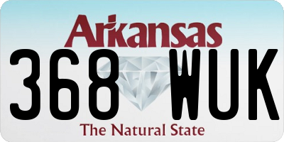 AR license plate 368WUK