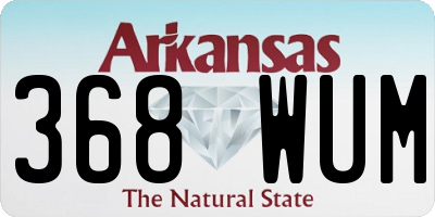 AR license plate 368WUM