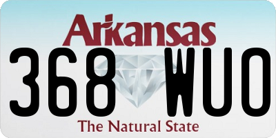 AR license plate 368WUO