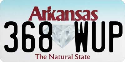 AR license plate 368WUP