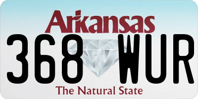 AR license plate 368WUR