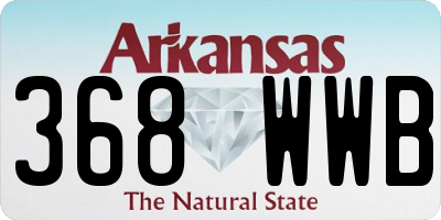 AR license plate 368WWB