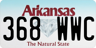 AR license plate 368WWC