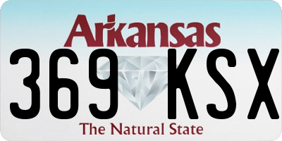 AR license plate 369KSX