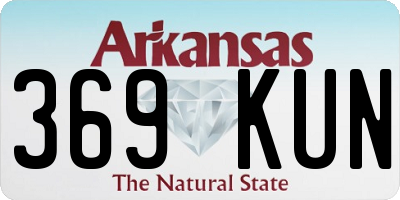 AR license plate 369KUN