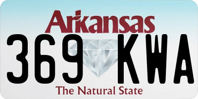 AR license plate 369KWA