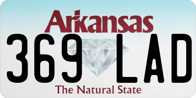 AR license plate 369LAD