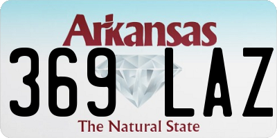 AR license plate 369LAZ
