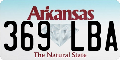 AR license plate 369LBA