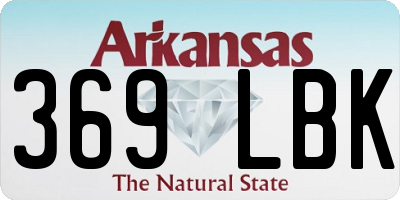 AR license plate 369LBK