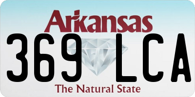 AR license plate 369LCA