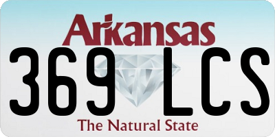 AR license plate 369LCS