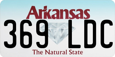 AR license plate 369LDC