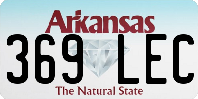 AR license plate 369LEC