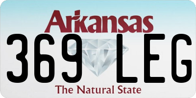 AR license plate 369LEG