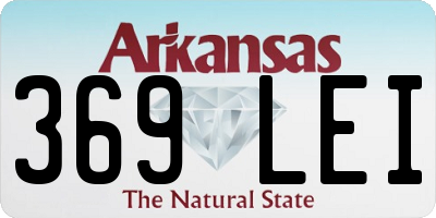 AR license plate 369LEI