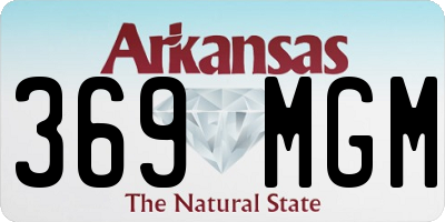 AR license plate 369MGM